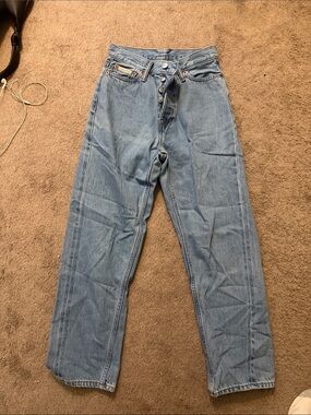 Calvin Klein Light Blue Relaxed High-Rise Jeans